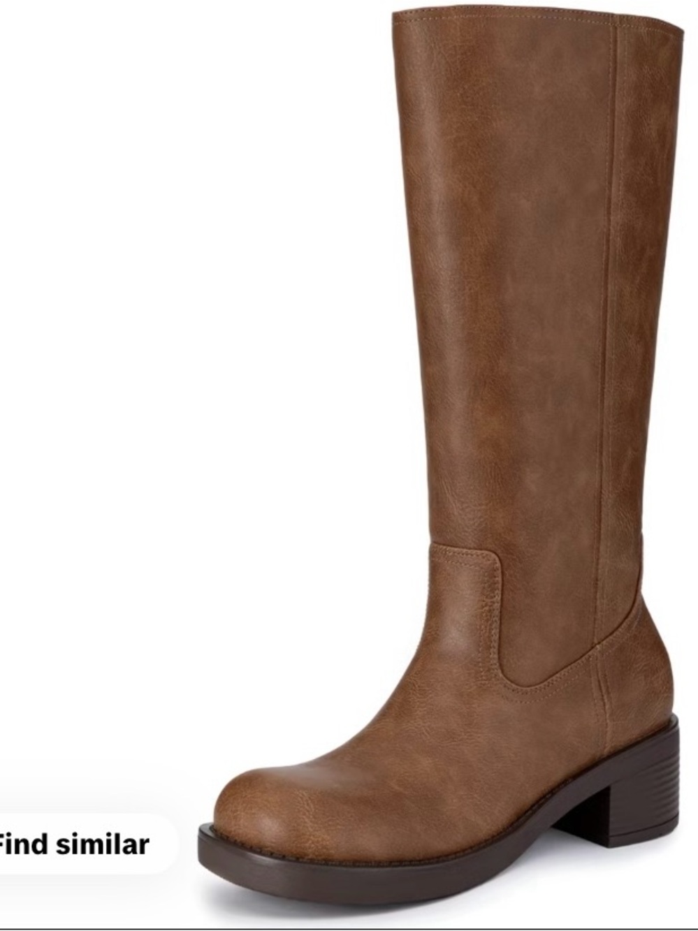 Athlefit Knee High Wide Calf Boots - Brown - 9.5